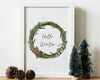 CHRISTMAS PRINT, Christmas Wreath, Festive Print, Hello Winter, Winter Decor, Xmas Decor, Christmas Decoration