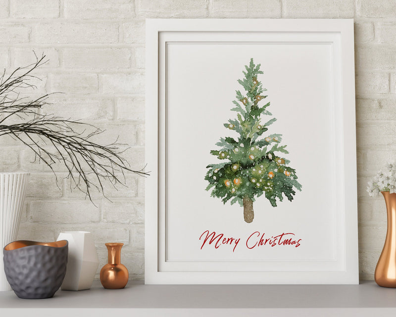 CHRISTMAS PRINT | Merry Christmas |Christmas Wall Art | Festive Print | Winter Decor | Xmas Decor | Christmas Decoration