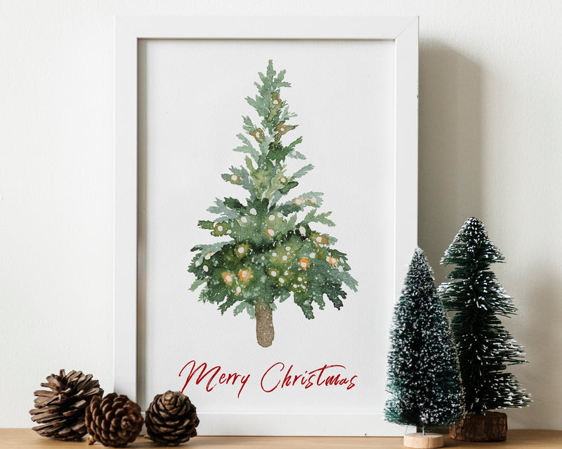 CHRISTMAS PRINT | Merry Christmas |Christmas Wall Art | Festive Print | Winter Decor | Xmas Decor | Christmas Decoration