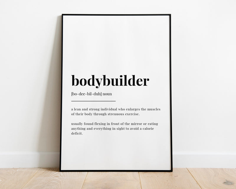 BODYBUILDER DEFINITION PRINT - Happy You Prints