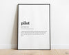 PILOT DEFINITION PRINT | Wall Art Print | Pilot Print | Definition Print | Quote Print - Happy You Prints