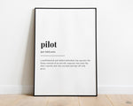 PILOT DEFINITION PRINT | Wall Art Print | Pilot Print | Definition Print | Quote Print - Happy You Prints