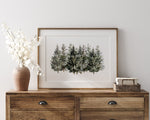 CHRISTMAS PRINT, Christmas Forest, Christmas Wall Art, Festive Print, Winter Decor, Xmas Decor, Christmas Decoration