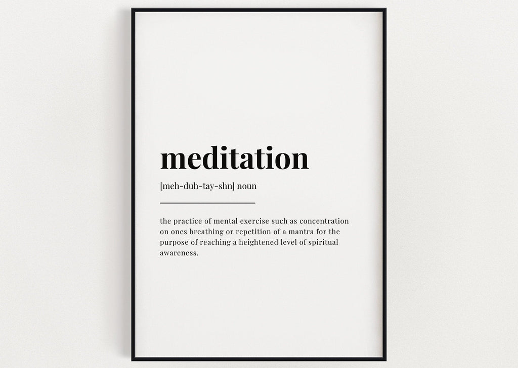 MEDITATION DEFINITION PRINT