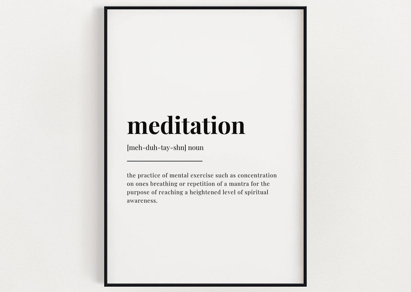 MEDITATION DEFINITION PRINT