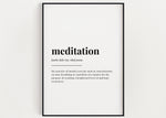 MEDITATION DEFINITION PRINT | Wall Art Print | Meditation Print | Definition Print | Quote Print - Happy You Prints