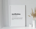 MEDITATION DEFINITION PRINT