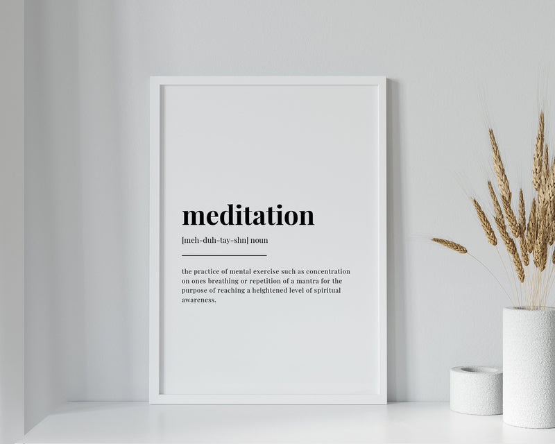 MEDITATION DEFINITION PRINT