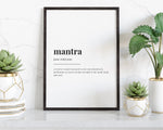 MANTRA THERAPIST DEFINITION PRINT - Happy You Prints