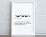 PROGRAMMER DEFINITION PRINT | Wall Art Print | Gift For Programmer | Definition Print | Quote Print - Happy You Prints