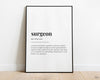 SURGEON DEFINITION PRINT | Wall Art Print | Gift For Surgeon | Definition Print | Quote Print - Happy You Prints