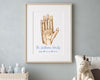 Personalised Family Hands Print, Family Of 3 Print, Custom Hands Print, Wall Art, New Born Gift, Drawing, New Home Gift - Happy You Prints