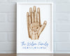 Personalised Family Hands Print, Family Of 4 Print, Custom Hands Print, Wall Art, New Born Gift, Drawing, New Home Gift - Happy You Prints