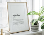 AQUARIUS DEFINITION PRINT - Happy You Prints