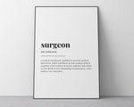 SURGEON DEFINITION PRINT | Wall Art Print | Gift For Surgeon | Definition Print | Quote Print - Happy You Prints