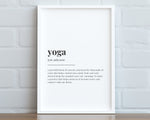 YOGA DEFINITION PRINT | Wall Art Print | Yoga Print | Definition Print | Quote Print - Happy You Prints