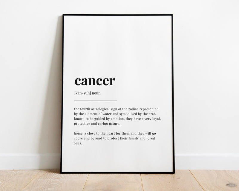 CANCER DEFINITION PRINT - Happy You Prints