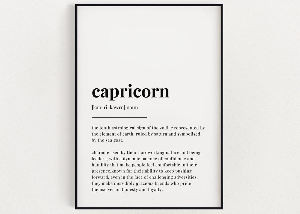 CAPRICORN DEFINITION PRINT - Happy You Prints