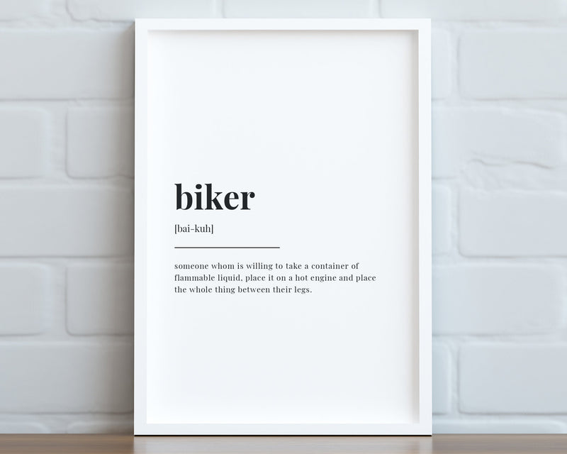 BIKER DEFINITION PRINT - Happy You Prints