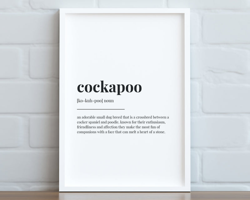 COCKAPOO DEFINITION PRINT - Happy You Prints