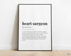 HEART SURGEON DEFINITION Print | Wall Art Print | Heart Surgeon Print | Definition Print | Quote Print - Happy You Prints