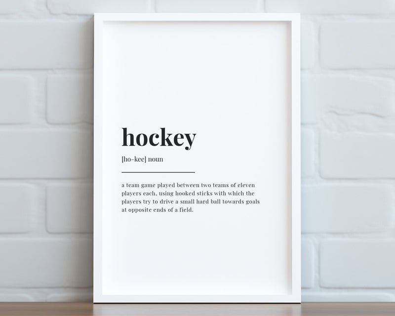 HOCKEY DEFINITION PRINT - Happy You Prints