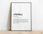 WHISKEY DEFINITION PRINT | Wall Art Print | Whisky Print | Definition Print | Quote Print - Happy You Prints