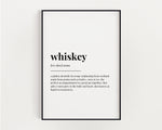 WHISKEY DEFINITION PRINT | Wall Art Print | Whisky Print | Definition Print | Quote Print - Happy You Prints