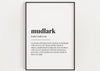 MUDLARK DEFINITION PRINT | Wall Art Print | Mudlark Print | Definition Print | Quote Print - Happy You Prints