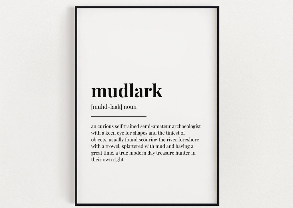 MUDLARK DEFINITION PRINT | Wall Art Print | Mudlark Print | Definition Print | Quote Print - Happy You Prints