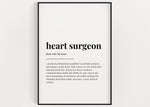 HEART SURGEON DEFINITION Print | Wall Art Print | Heart Surgeon Print | Definition Print | Quote Print - Happy You Prints