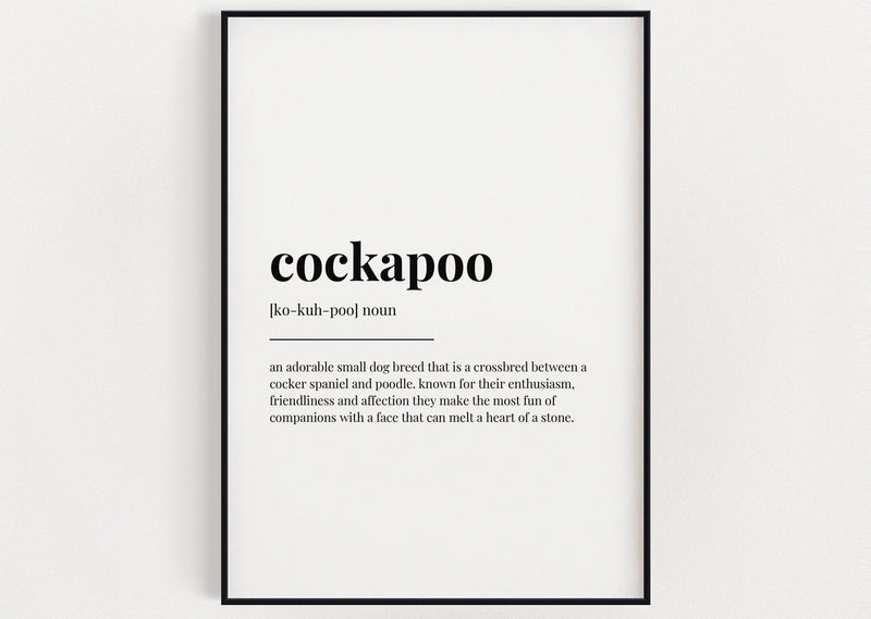 COCKAPOO DEFINITION PRINT - Happy You Prints