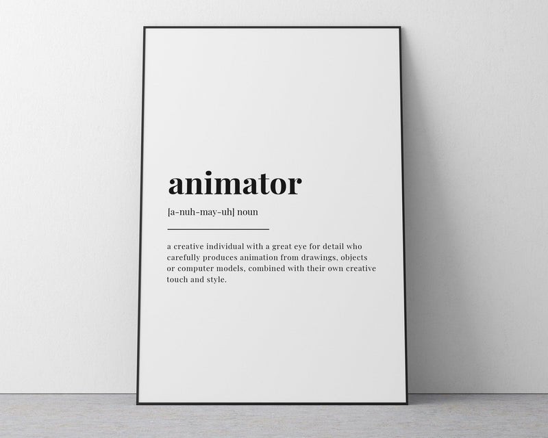 ANIMATOR DEFINITION PRINT - Happy You Prints