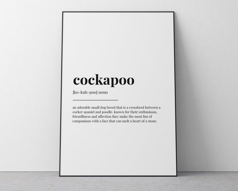 COCKAPOO DEFINITION PRINT - Happy You Prints