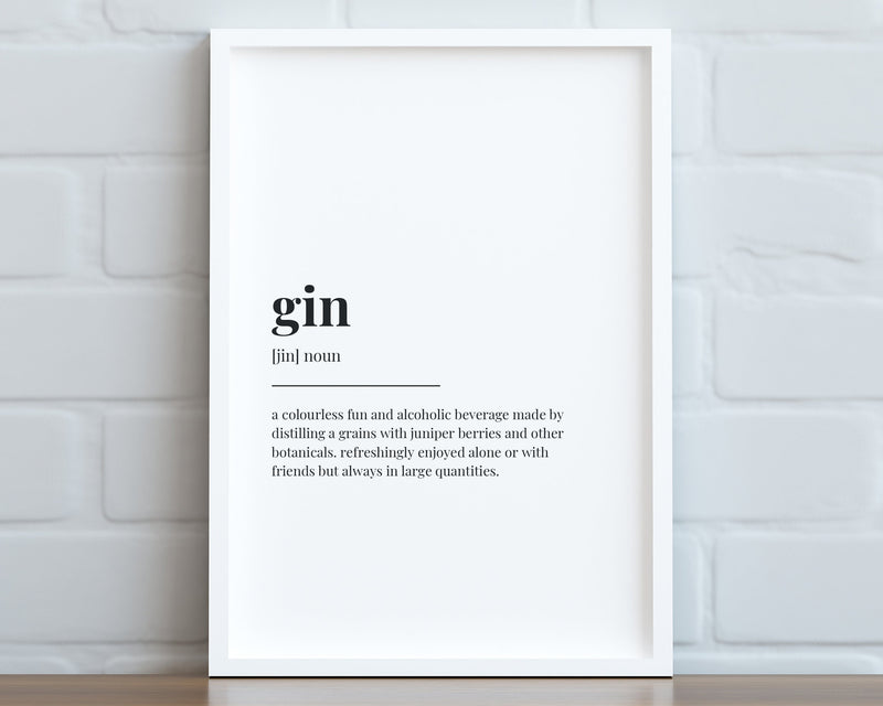 GIN DEFINITION PRINT - Happy You Prints