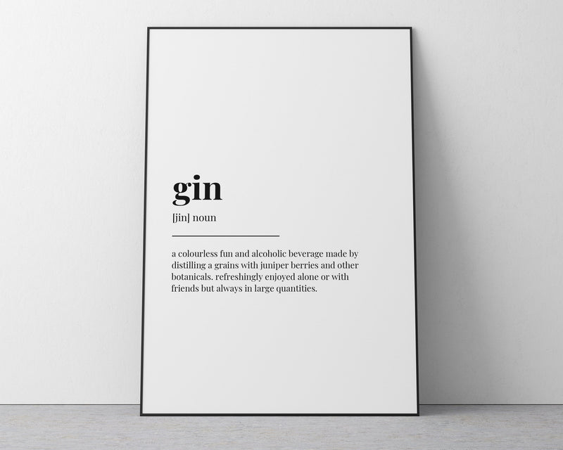 GIN DEFINITION PRINT - Happy You Prints