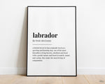 LABRADOR DEFINITION PRINT | Wall Art Print | Labrador Print | Definition Print | Quote Print - Happy You Prints