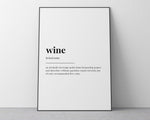 WINE DEFINITION PRINT | Wall Art Print | Wine Print | Definition Print | Quote Print - Happy You Prints