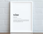 WINE DEFINITION PRINT | Wall Art Print | Wine Print | Definition Print | Quote Print - Happy You Prints