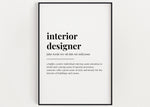 INTERIOR DESIGNER DEFINITION Print | Wall Art Print | Interior Designer Print | Definition Print | Quote Print - Happy You Prints