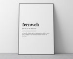 FERNWEH DEFINITION PRINT