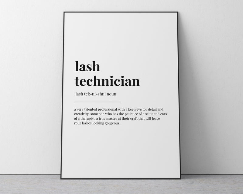 LASH TECHNICIAN DEFINITION PRINT