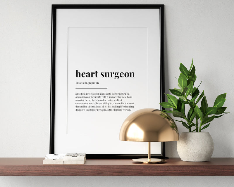 HEART SURGEON DEFINITION PRINT