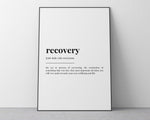 RECOVERY DEFINITION PRINT