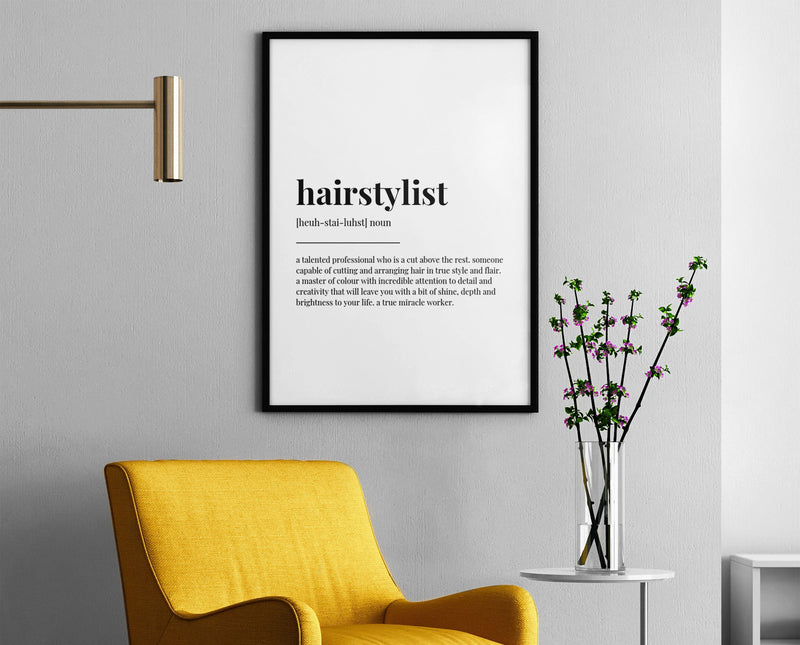 HAIRSTYLIST DEFINITION PRINT