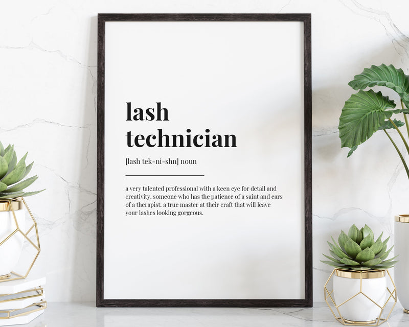 LASH TECHNICIAN DEFINITION PRINT