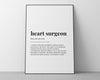 HEART SURGEON DEFINITION PRINT