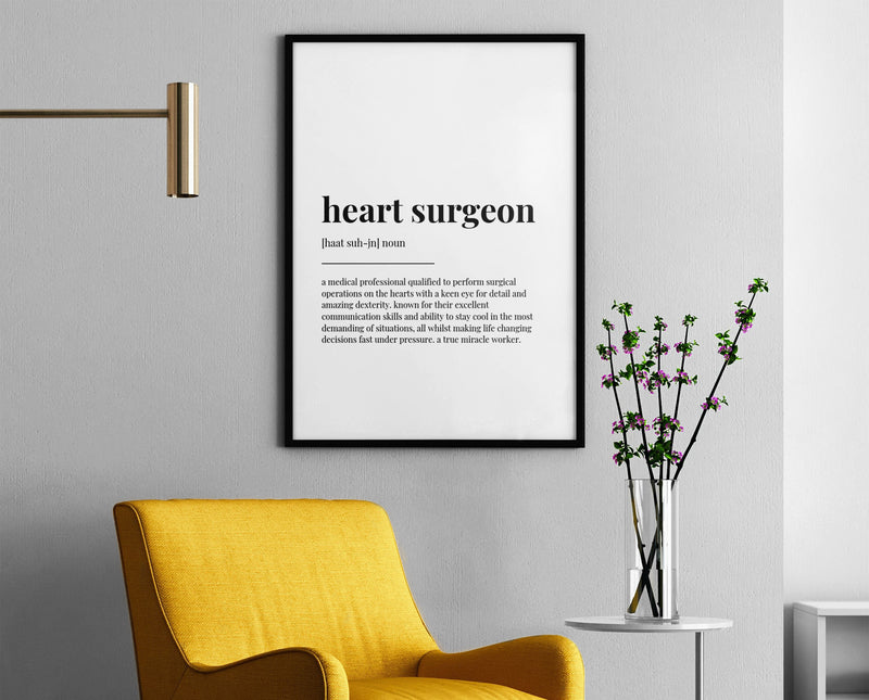 HEART SURGEON DEFINITION PRINT