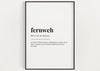 FERNWEH DEFINITION PRINT