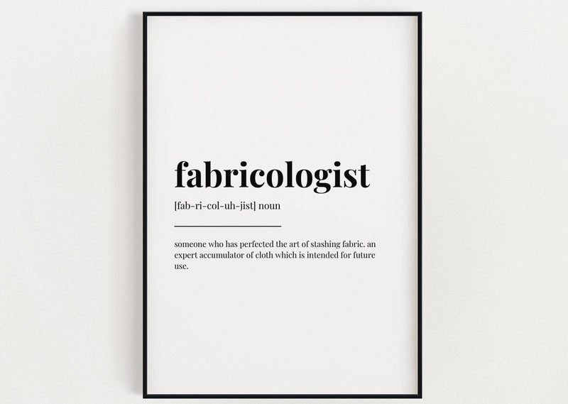 FABRICOLOGIST DEFINITION PRINT